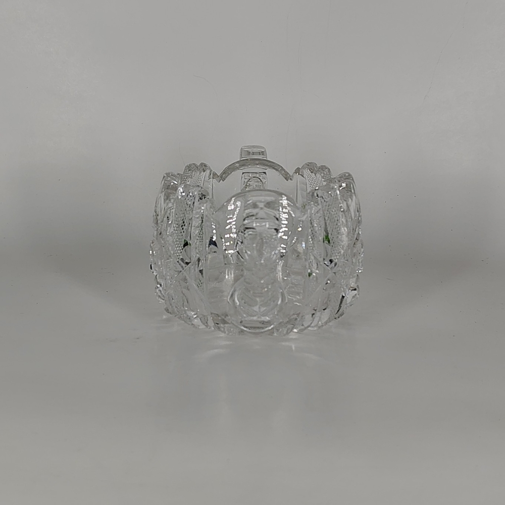 American Brilliant Period Cut Glass Sugar Dish Vintage - Picture 2 of 6